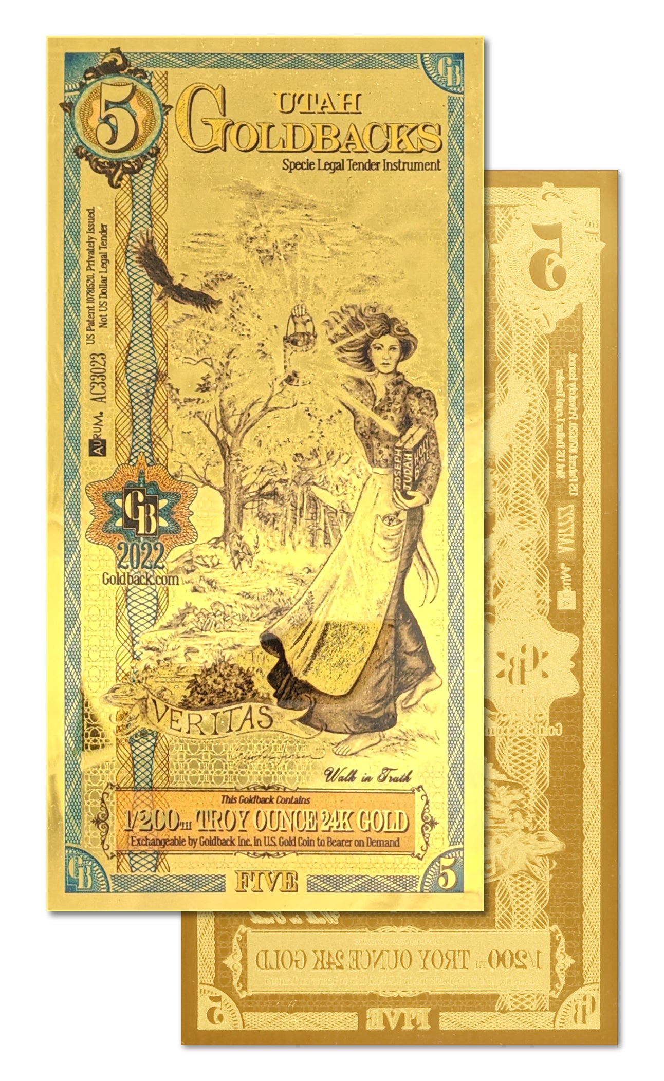 Utah Goldbacks 5 - Veritas