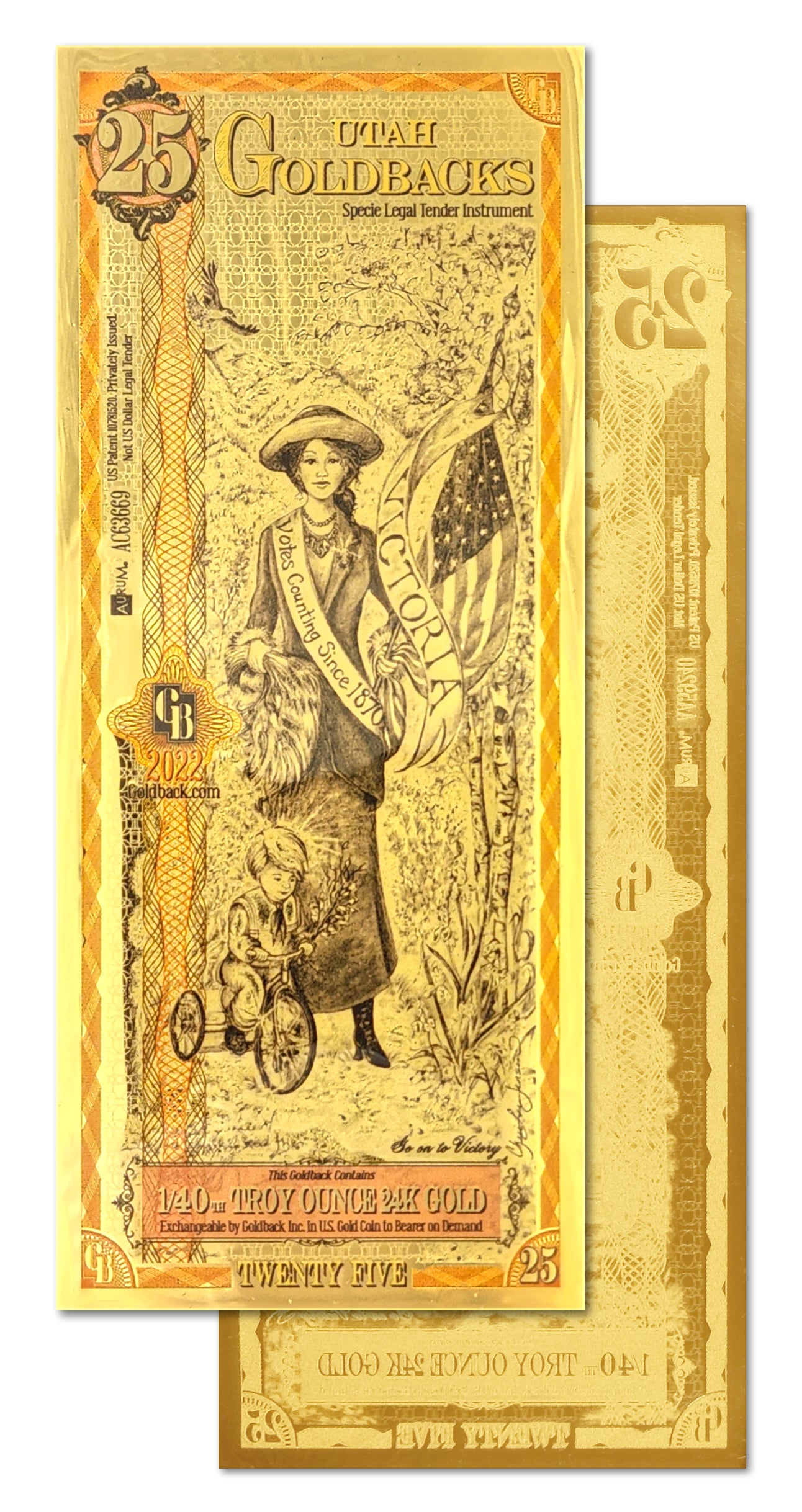 Utah Goldbacks 25 - Gwenly Elva