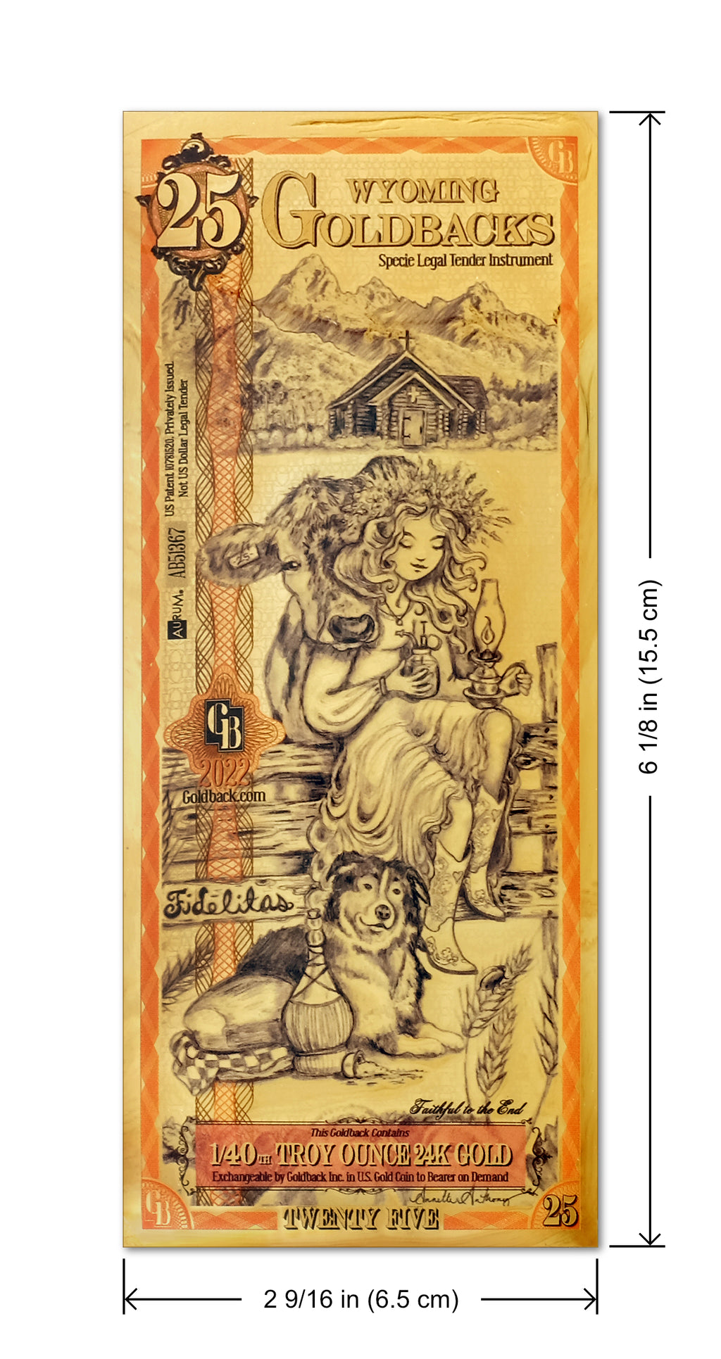 Wyoming 25 Goldback - Fidelitas (2024)