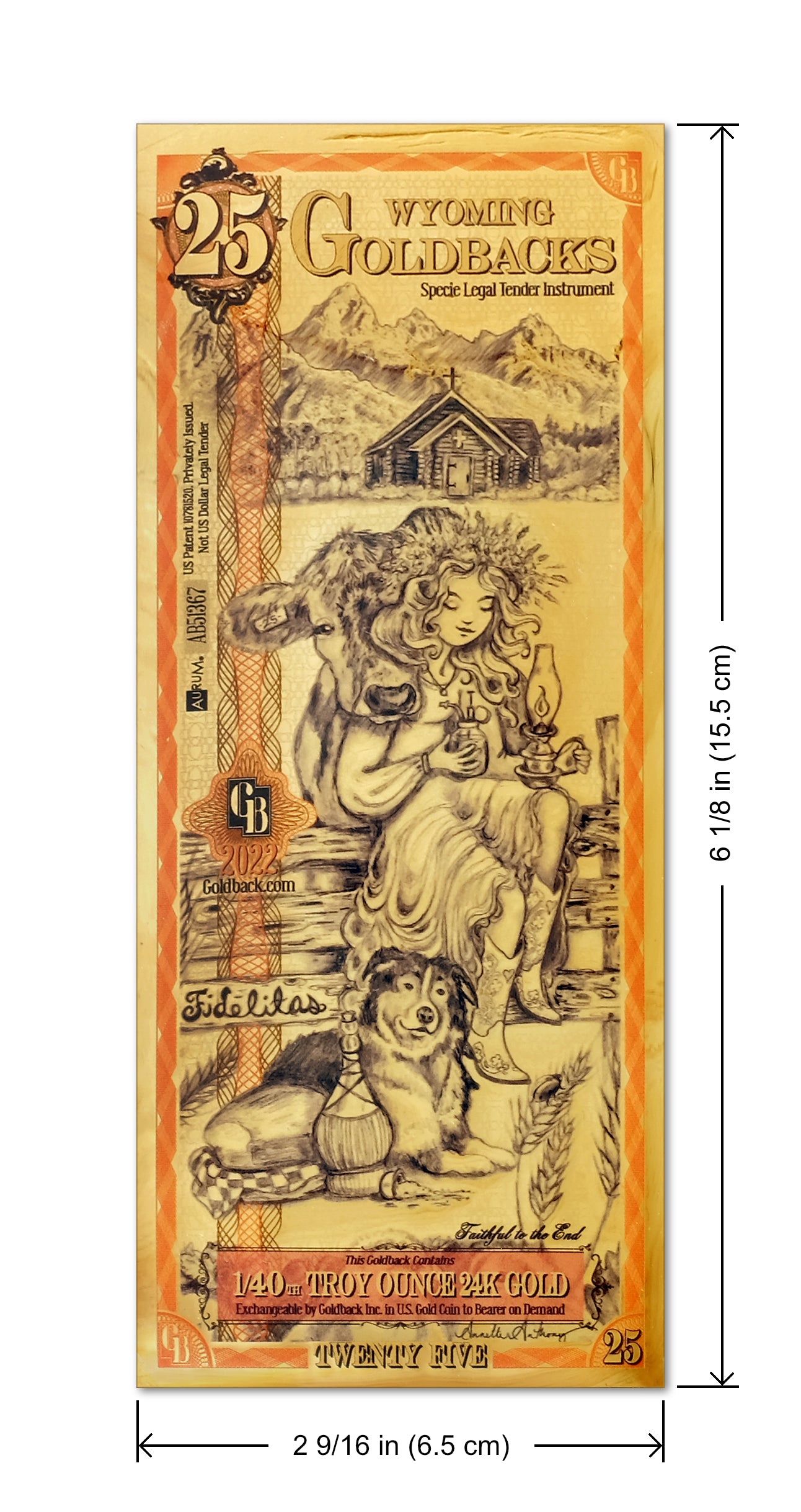 Wyoming 25 Goldback - Fidelitas (2024)