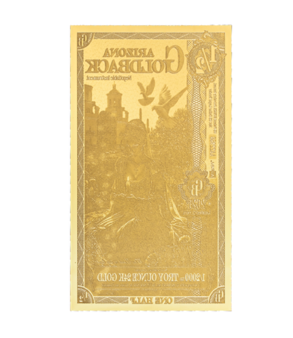 Arizona Goldback 1/2 Alpha Series - 1/2000 Troy Ounce 24K Gold