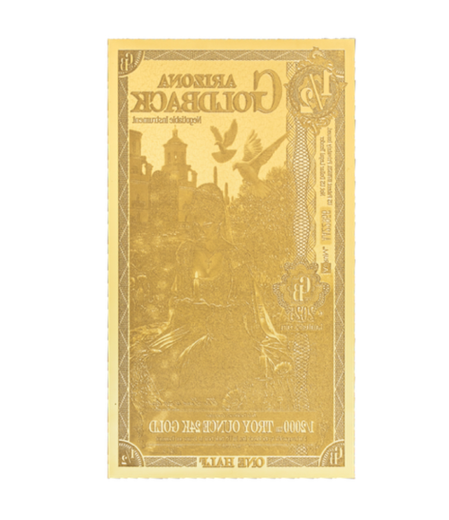 Arizona Goldback 1/2 Alpha Series - 1/2000 Troy Ounce 24K Gold