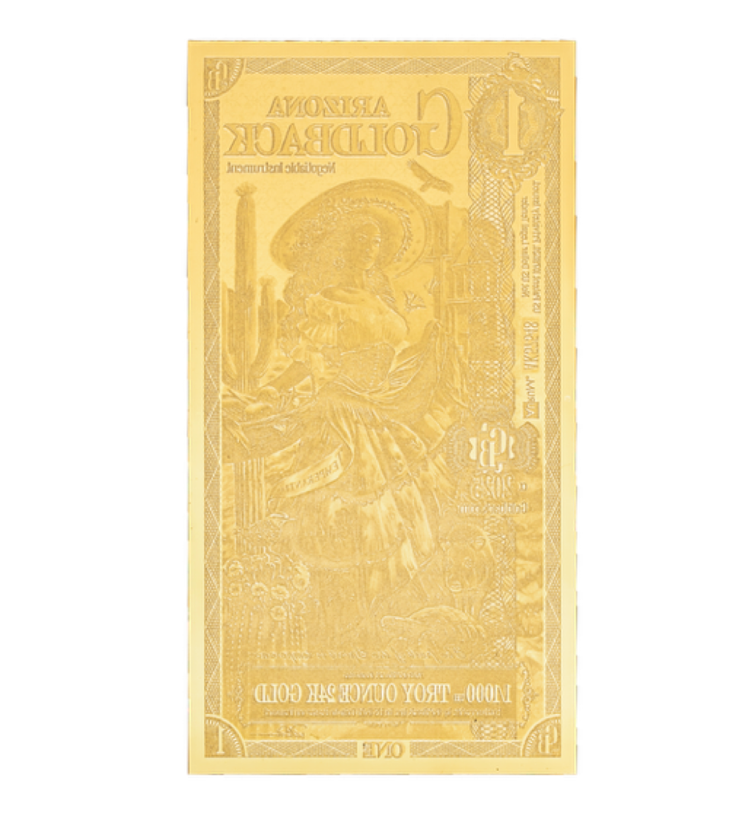 Arizona Goldback 1 Alpha Series - 1/1000 Troy Ounce 24K Gold