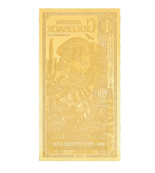 Arizona Goldback 1 Alpha Series - 1/1000 Troy Ounce 24K Gold
