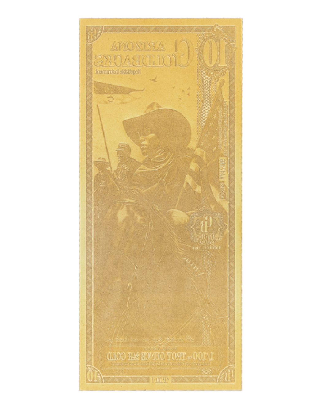 Arizona Goldback 10 Alpha Series - 1/100 Troy Ounce 24K Gold
