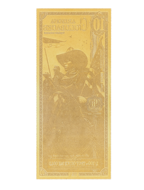 Arizona Goldback 10 Alpha Series - 1/100 Troy Ounce 24K Gold