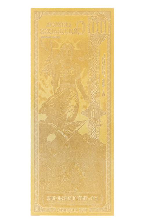 Arizona Goldback 100 Alpha Series - 1/10 Troy Ounce 24K Gold