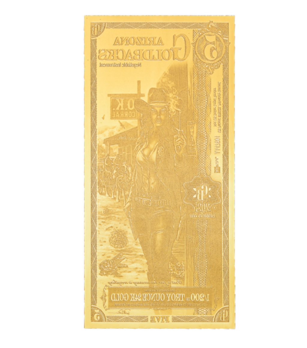 Arizona Goldback 5 Alpha Series - 1/200 Troy Ounce 24K Gold