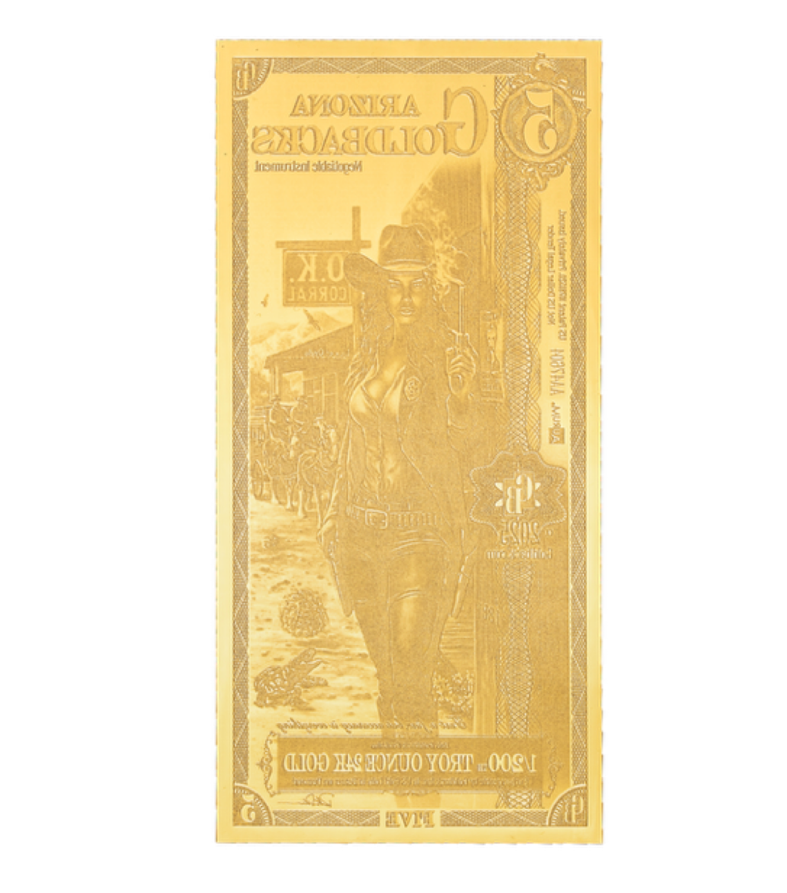 Arizona Goldback 5 Alpha Series - 1/200 Troy Ounce 24K Gold