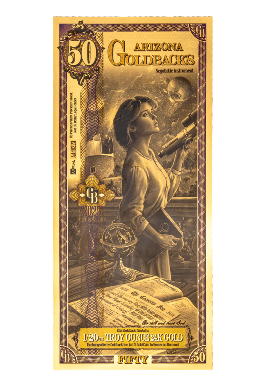 Arizona Goldback 50 Alpha Series - 1/20 Troy Ounce 24K Gold