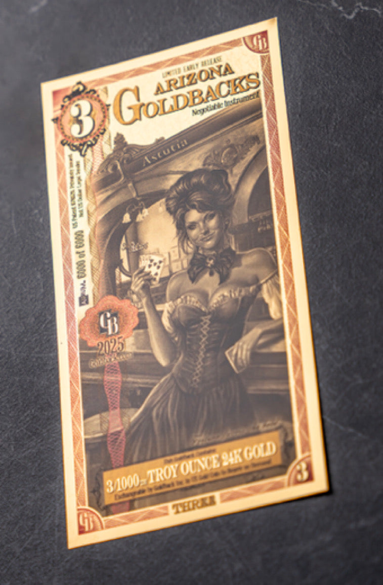 Arizona Goldback 3 Limited Early Release - Graded PPQ 70 - Collector's Edition