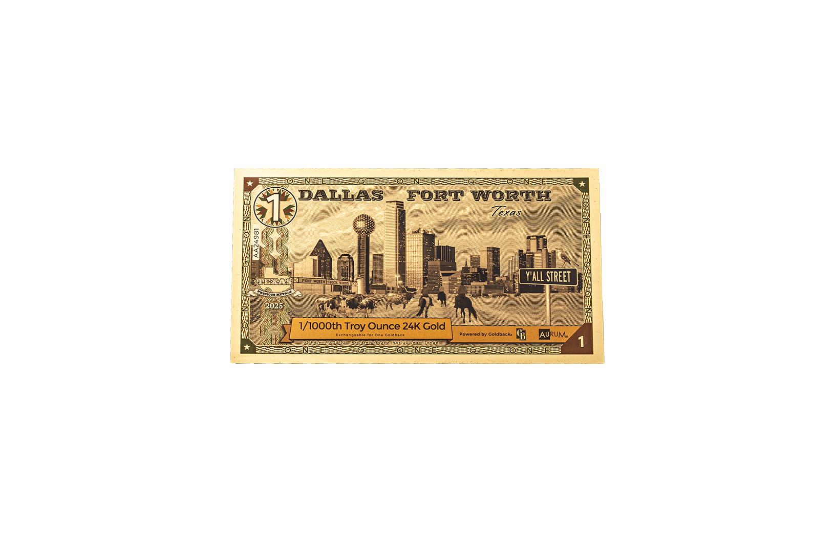 1 Dallas-Fort Worth Texas Goldback