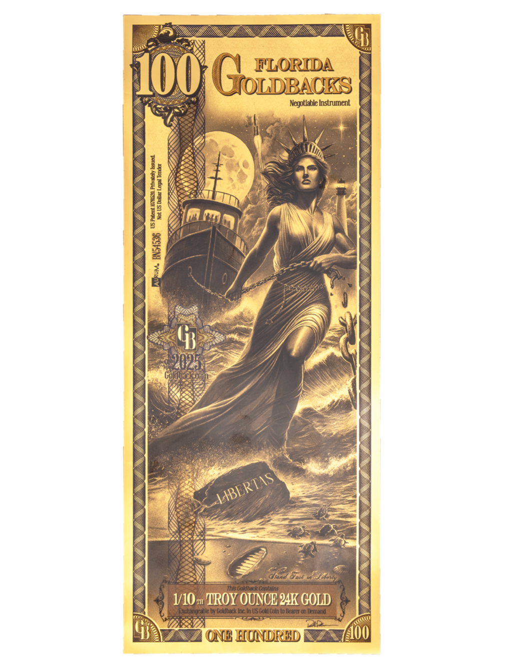 Florida Goldback - 100 (Alpha) 2025