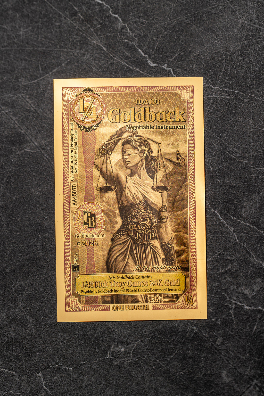 1/4 Idaho Goldback – Alpha