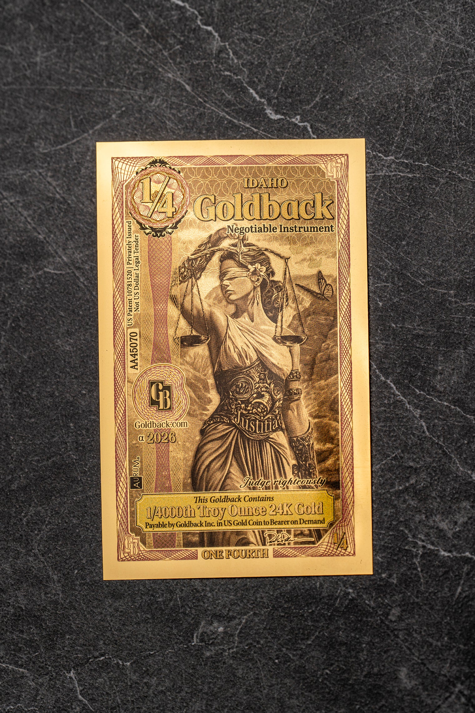 1/4 Idaho Goldback – Alpha