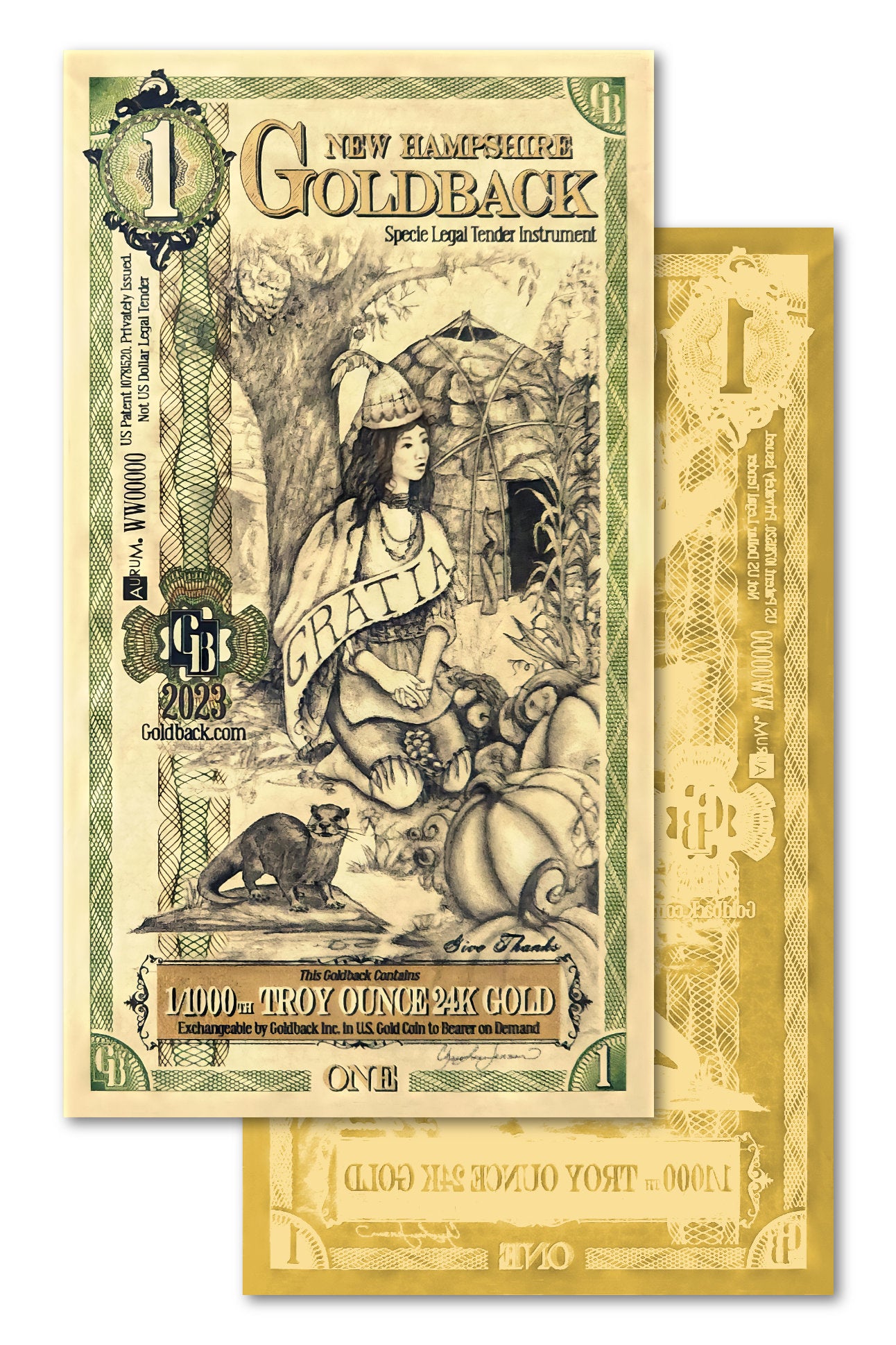 New Hampshire Goldbacks 1 - Gratia