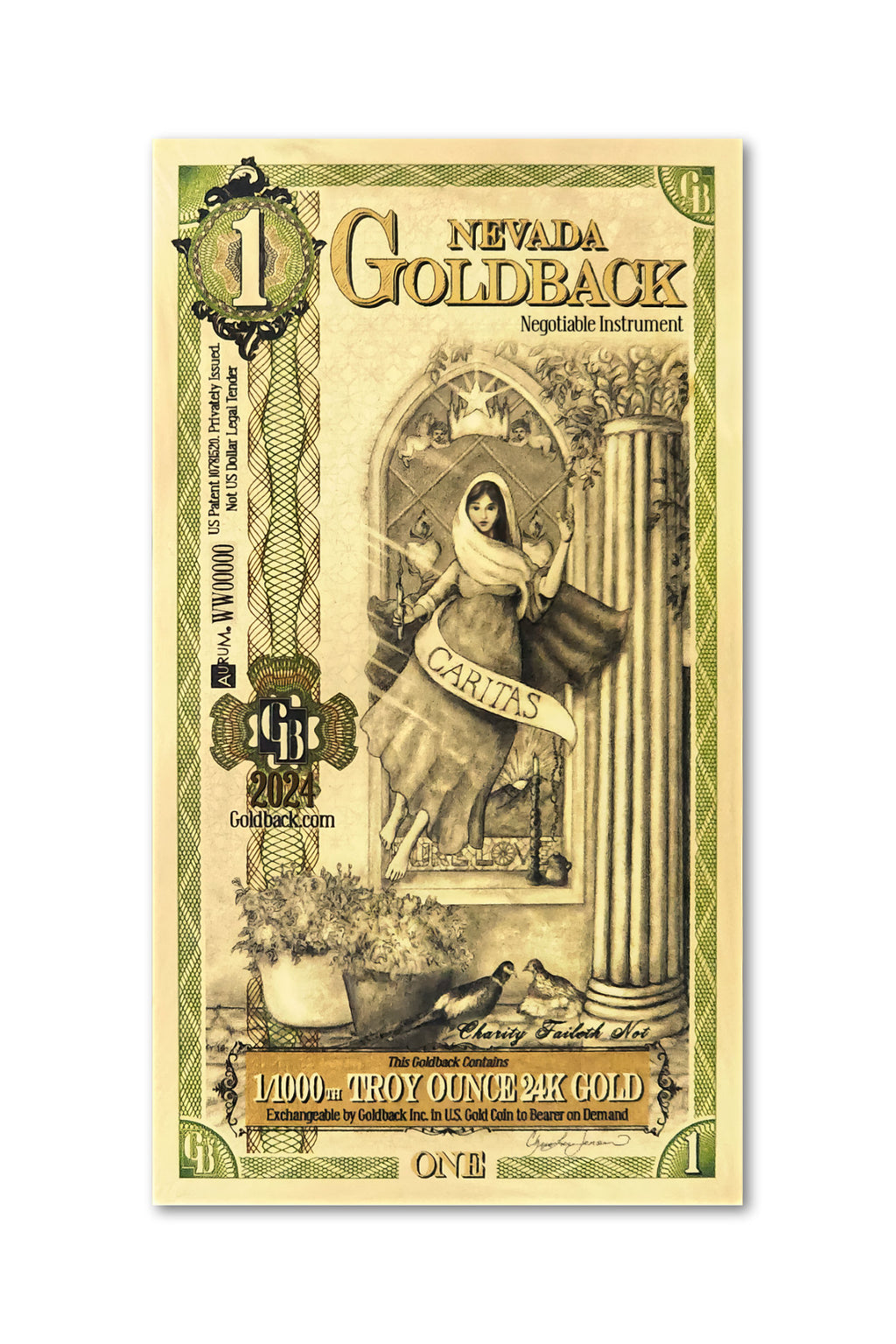 Nevada Goldbacks 1 - Caritas