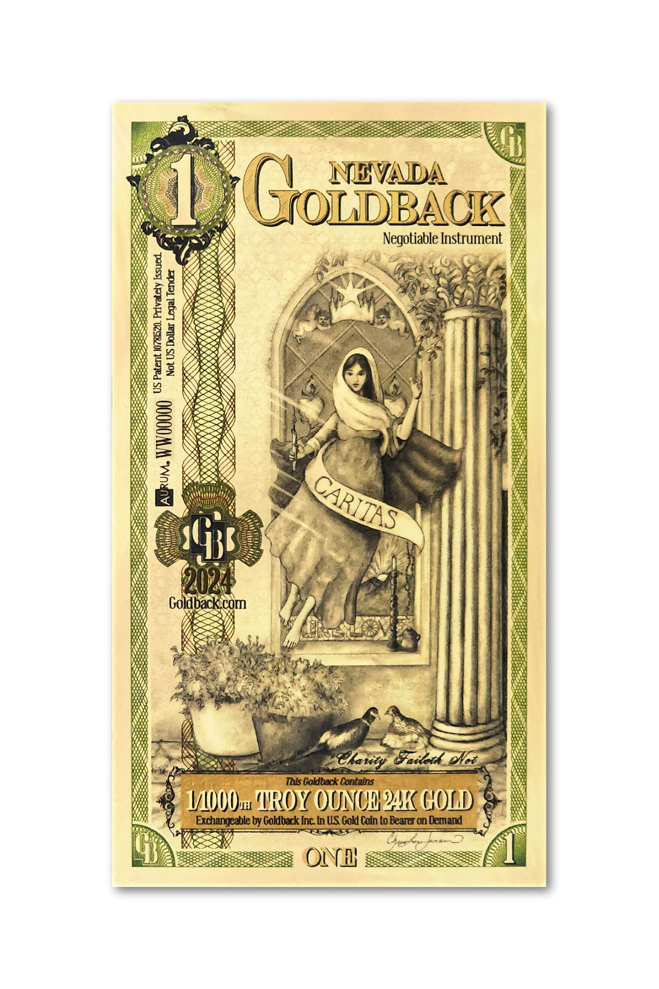 Nevada Goldbacks 1 - Caritas