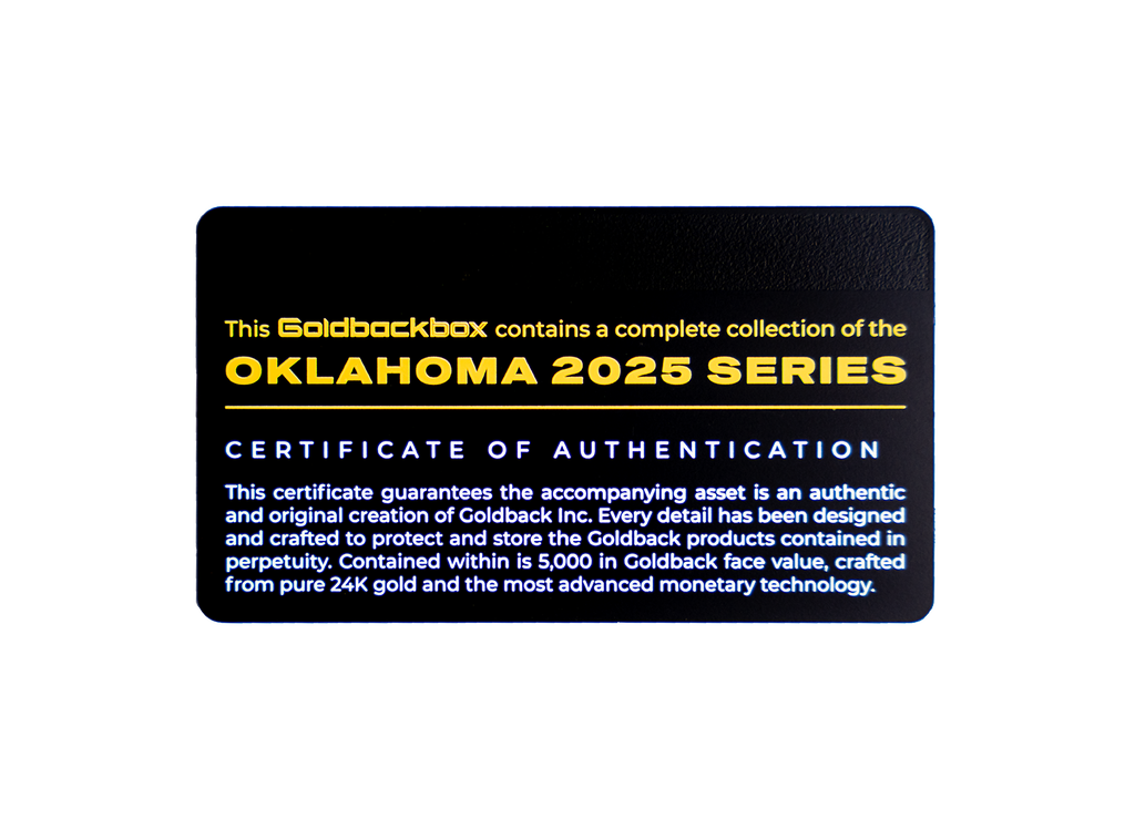 Oklahoma Goldback Alpha Series Collection Box - Complete Set