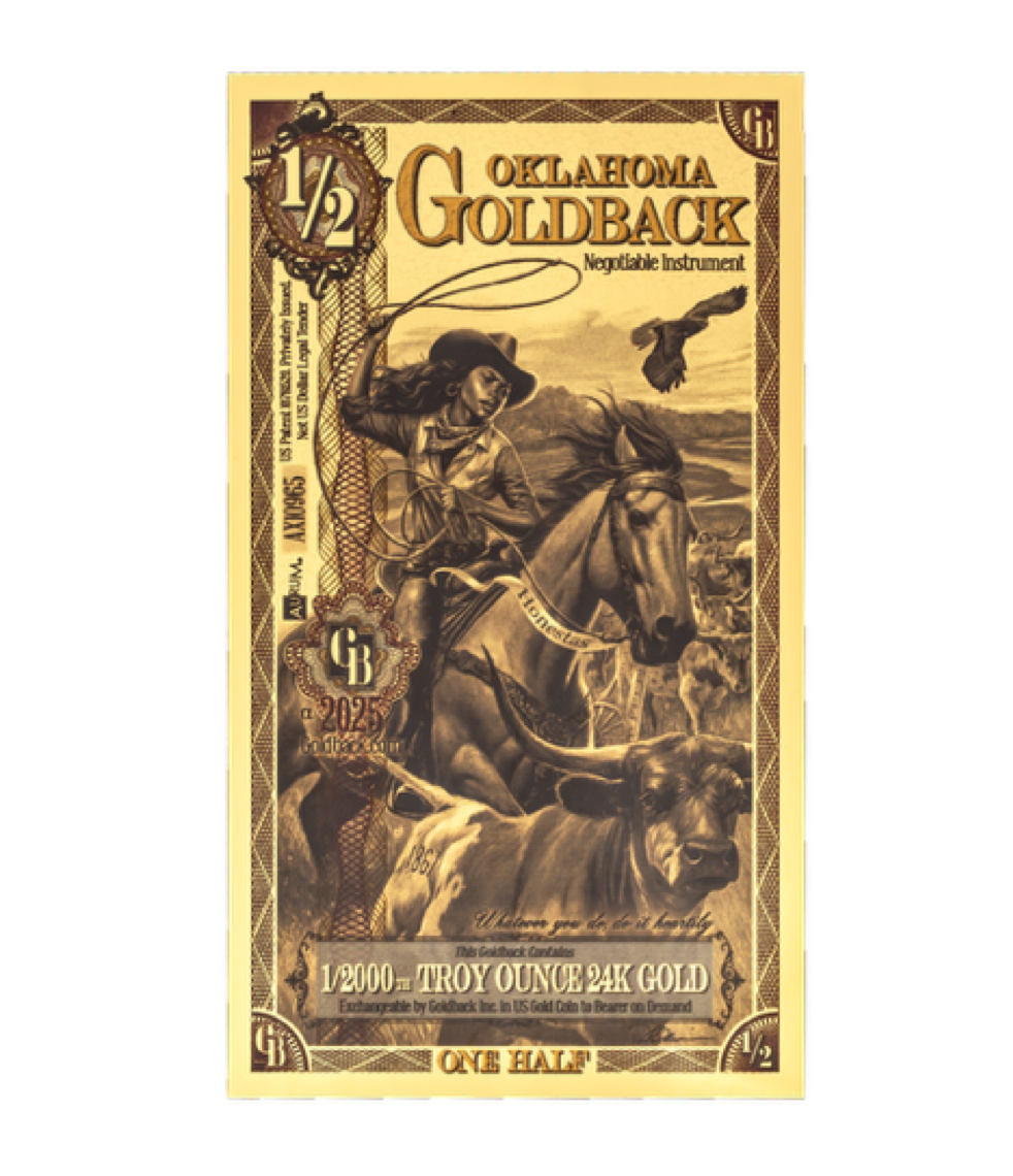 Oklahoma Goldback - 1/2 (Alpha) 2025