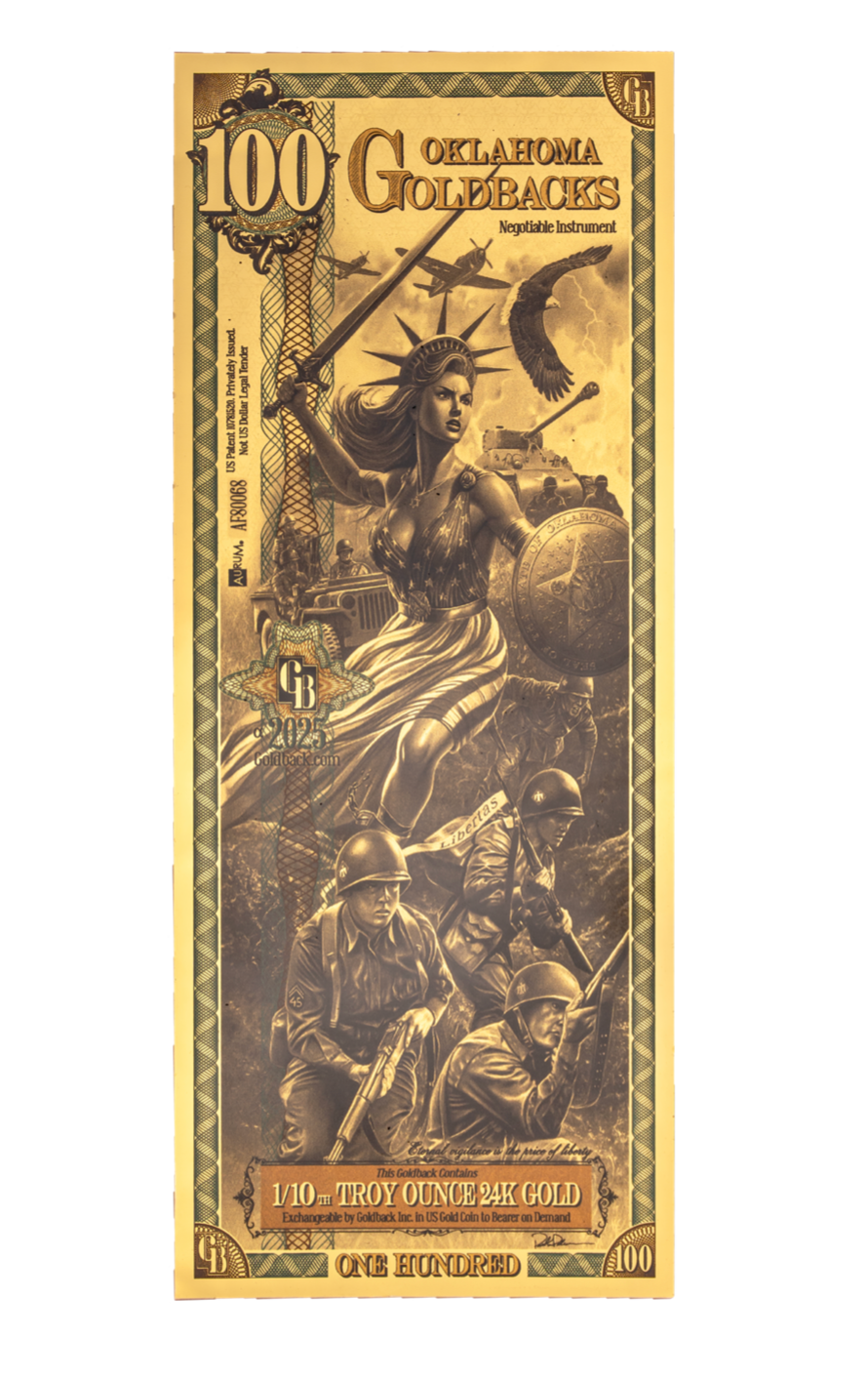 Oklahoma Goldback - 100 (Alpha) 2025