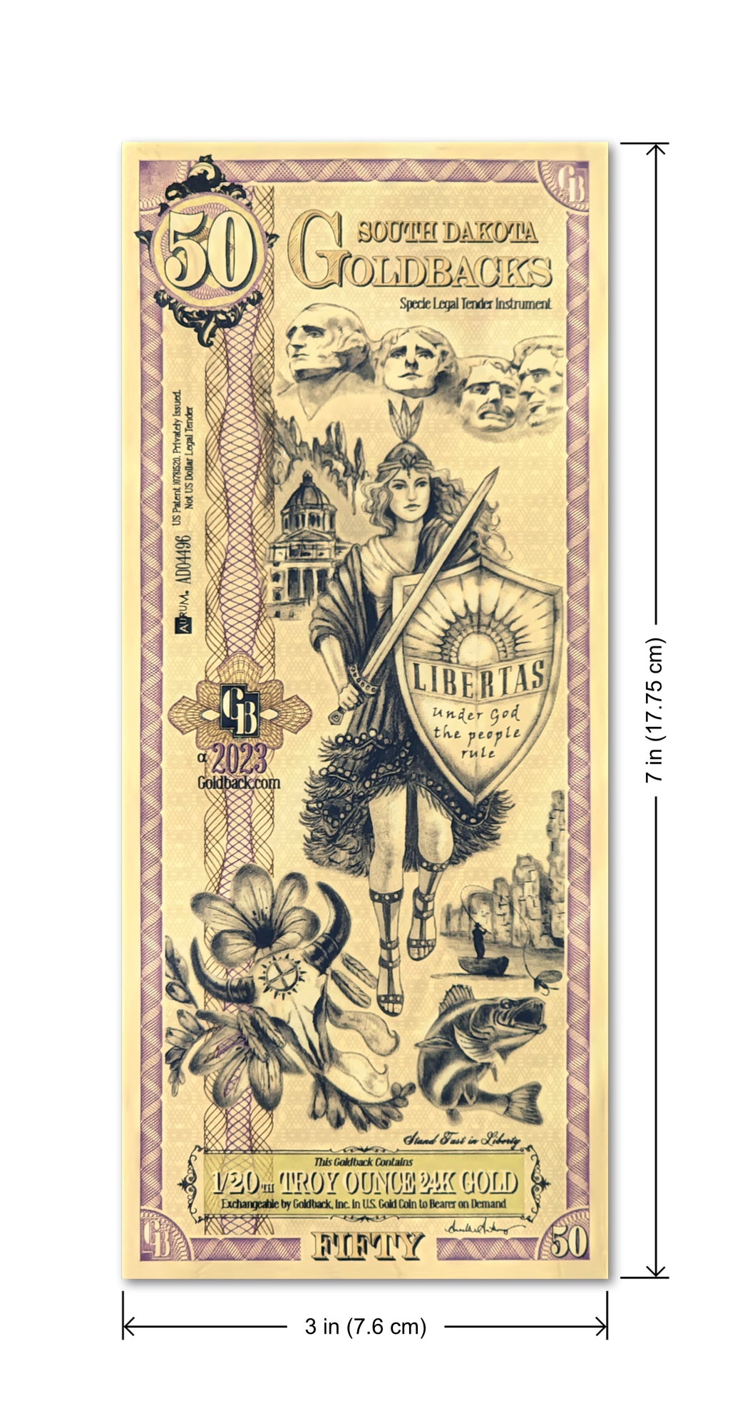 South Dakota 50 Goldback Alpha - 2023 Edition