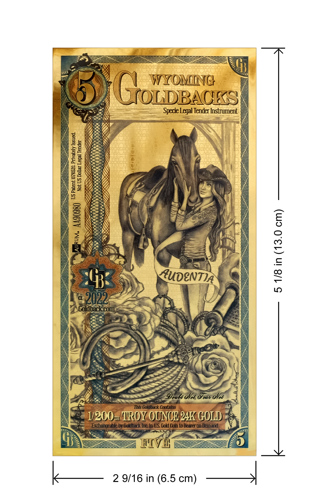 Wyoming Goldbacks 5 - Alpha Series