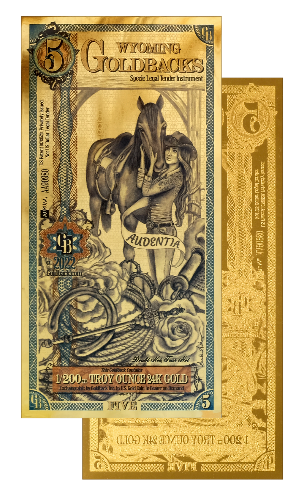 Wyoming Goldbacks 5 - Alpha Series