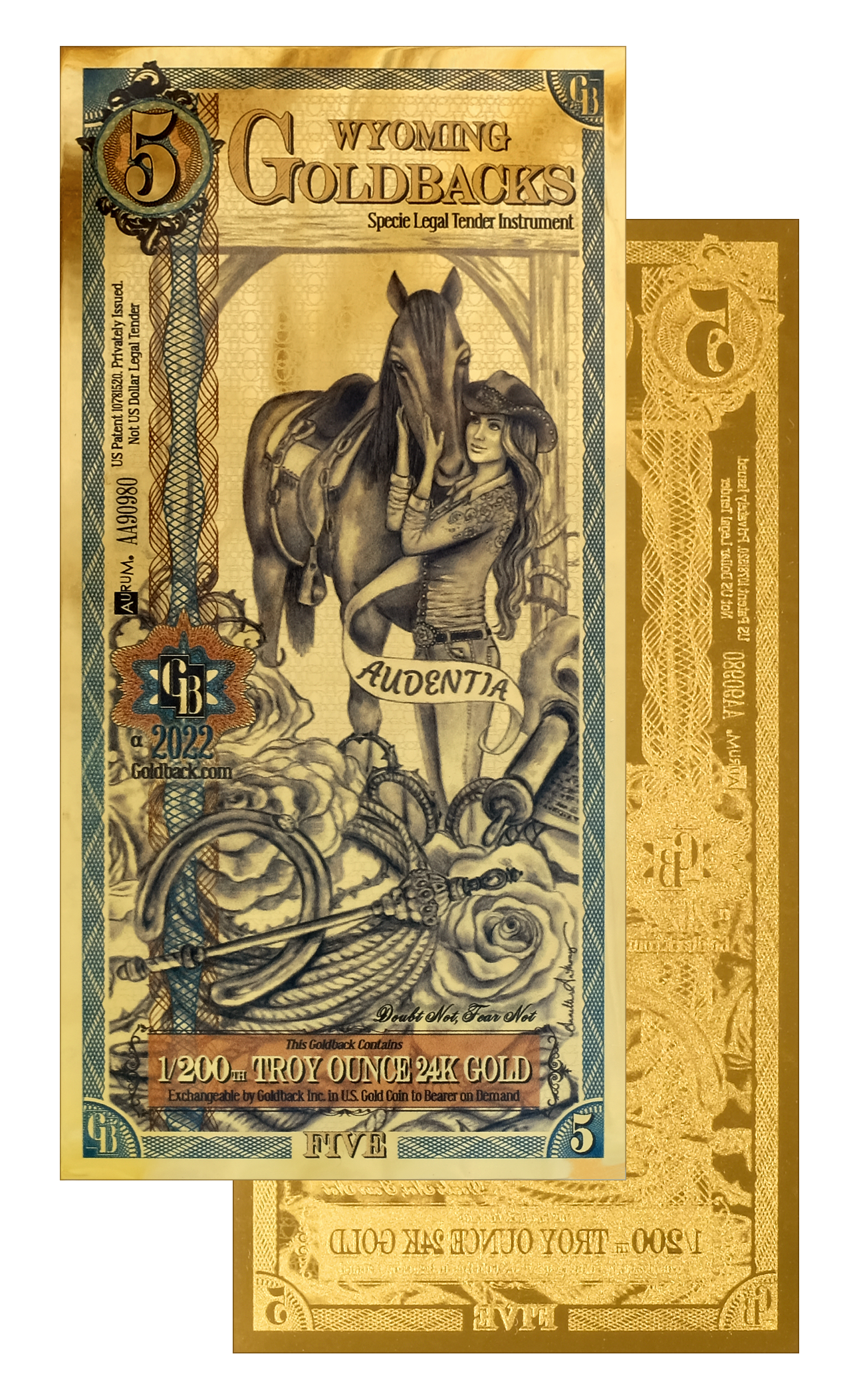 Wyoming Goldbacks 5 - Alpha Series