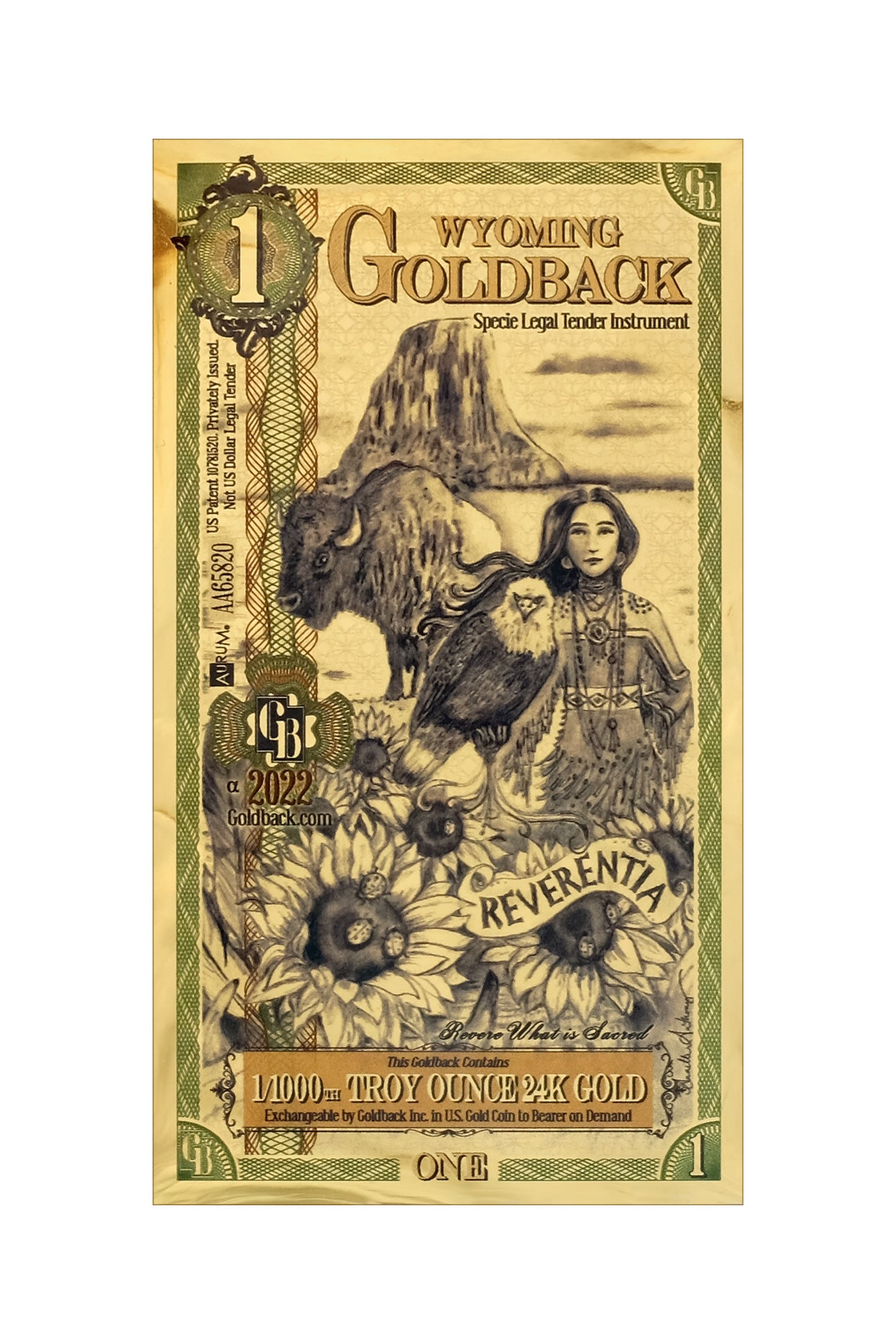 Wyoming Goldbacks 1 - Alpha Series
