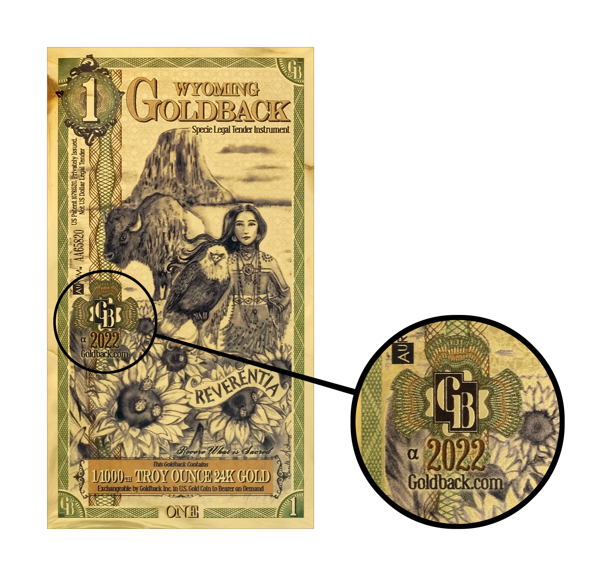 Wyoming Goldbacks 1 - Alpha Series