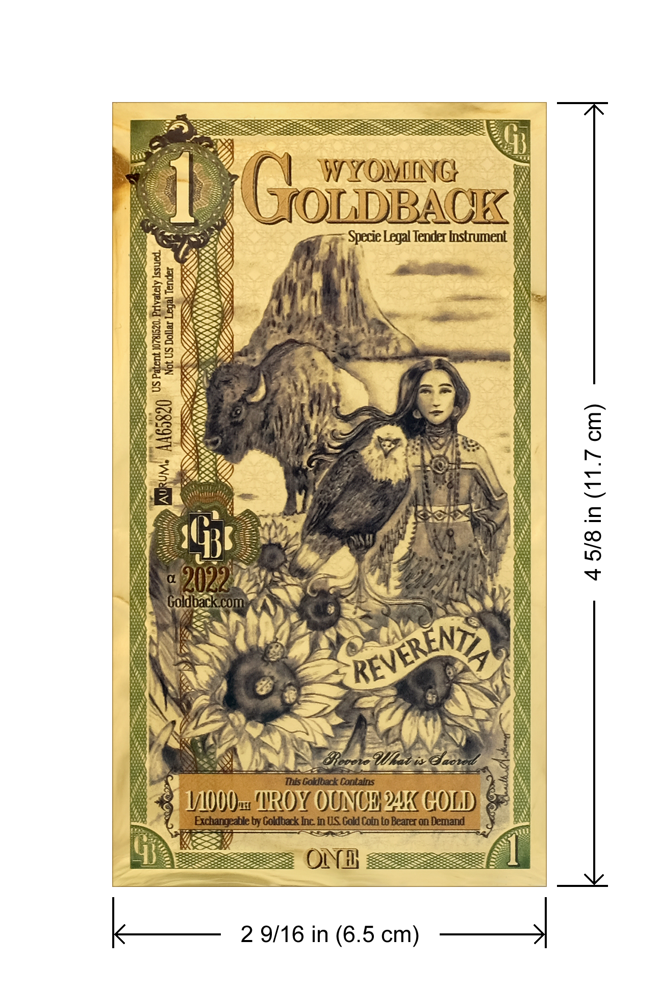Wyoming Goldbacks 1 - Alpha Series