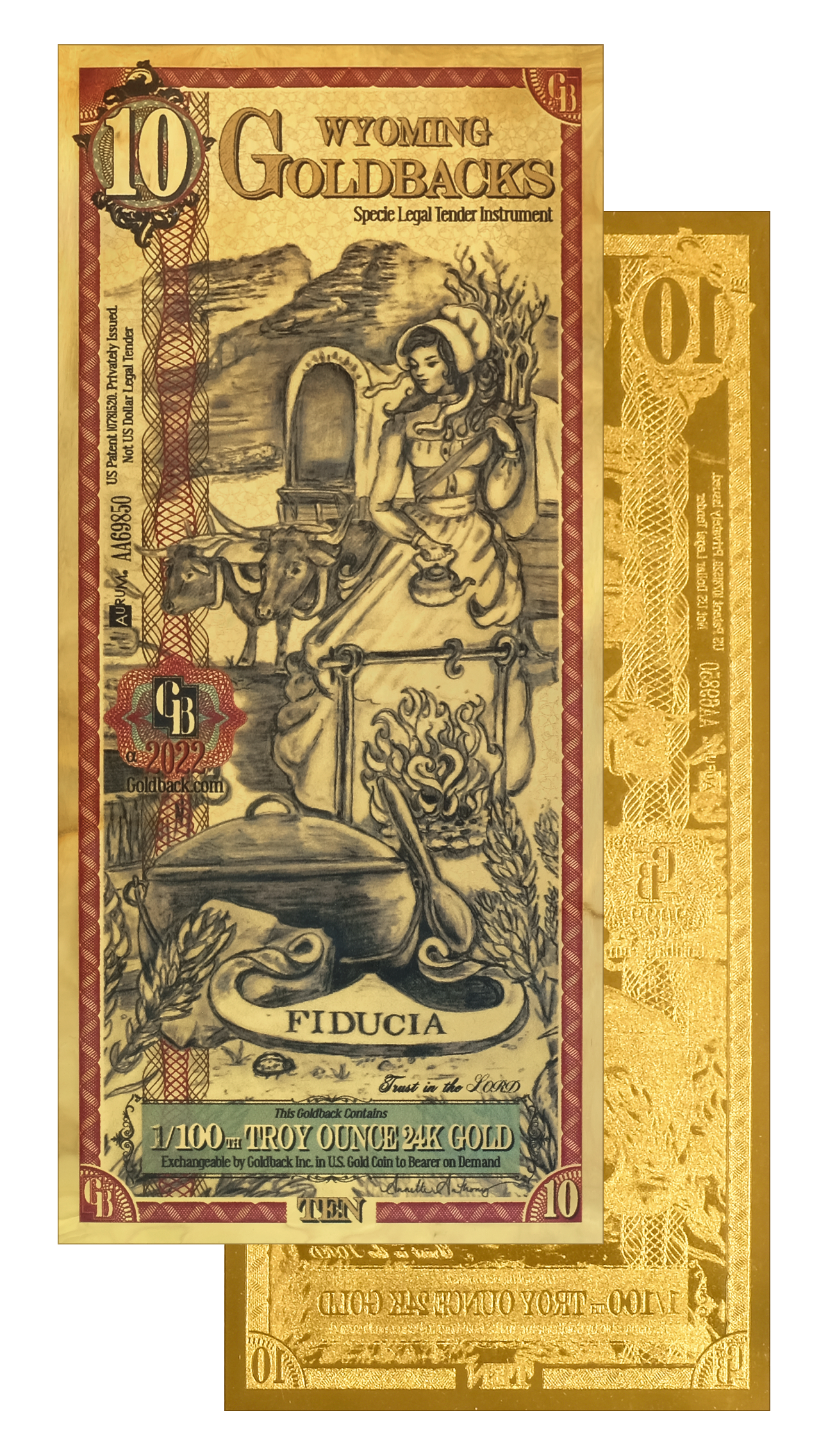 Wyoming Goldbacks 10 - Alpha Series