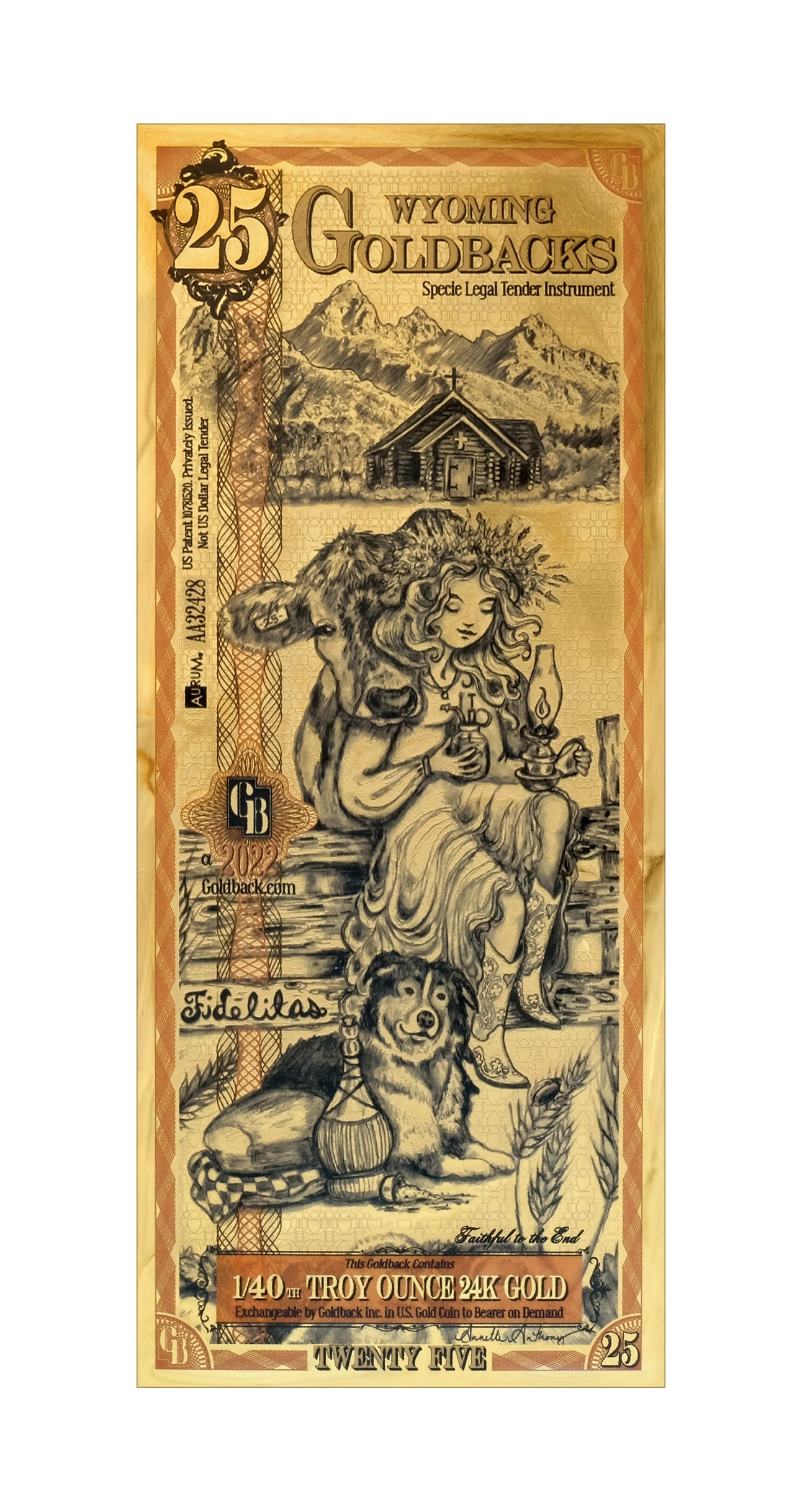 Wyoming Goldbacks 25 - Alpha Series